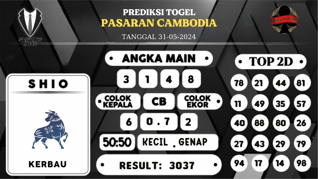 https://prediksibosstoto.com/prediksi-boss-togel-cambodia-jumat-31-mei-2024/