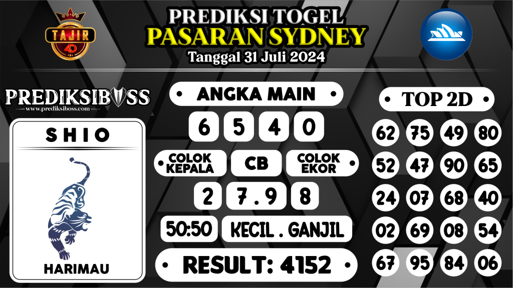 https://prediksibosstoto.com/prediksi-boss-togel-sidney-rabu-31-juli-2024/