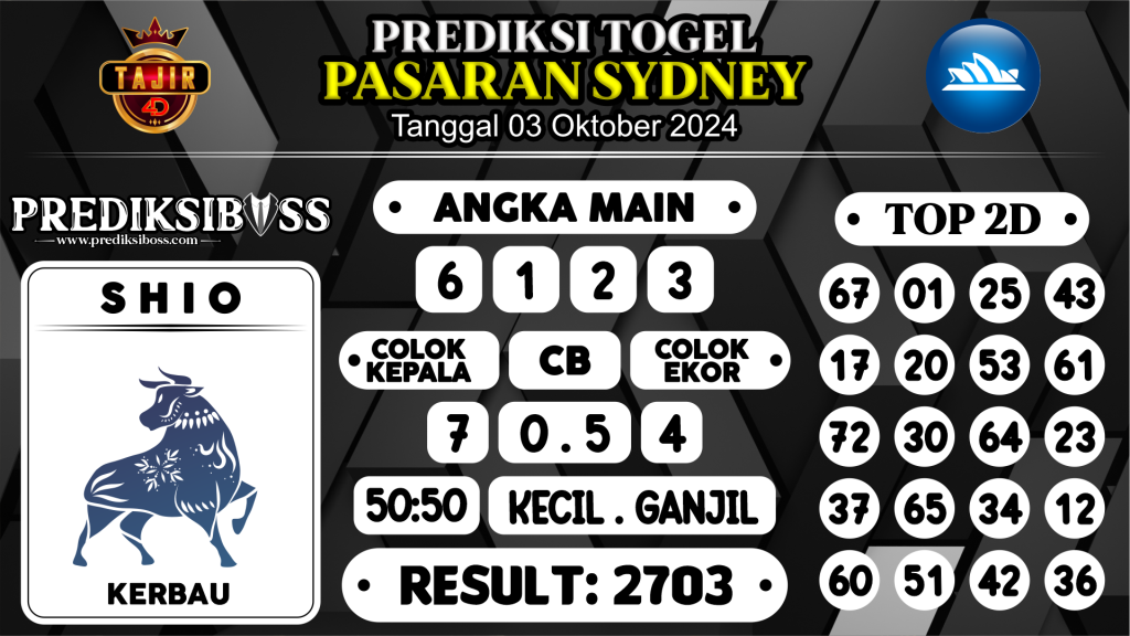 https://prediksibosstoto.com/prediksi-boss-togel-sidney-kamis-03-oktober-2024/