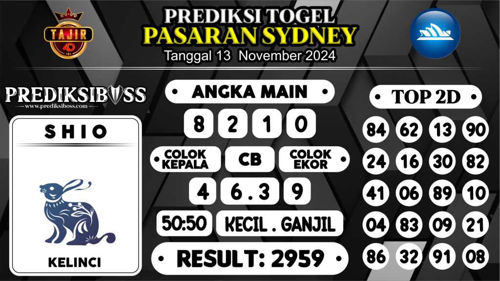 https://prediksibosstoto.com/prediksi-boss-togel-sidney-rabu-13-november-2024/