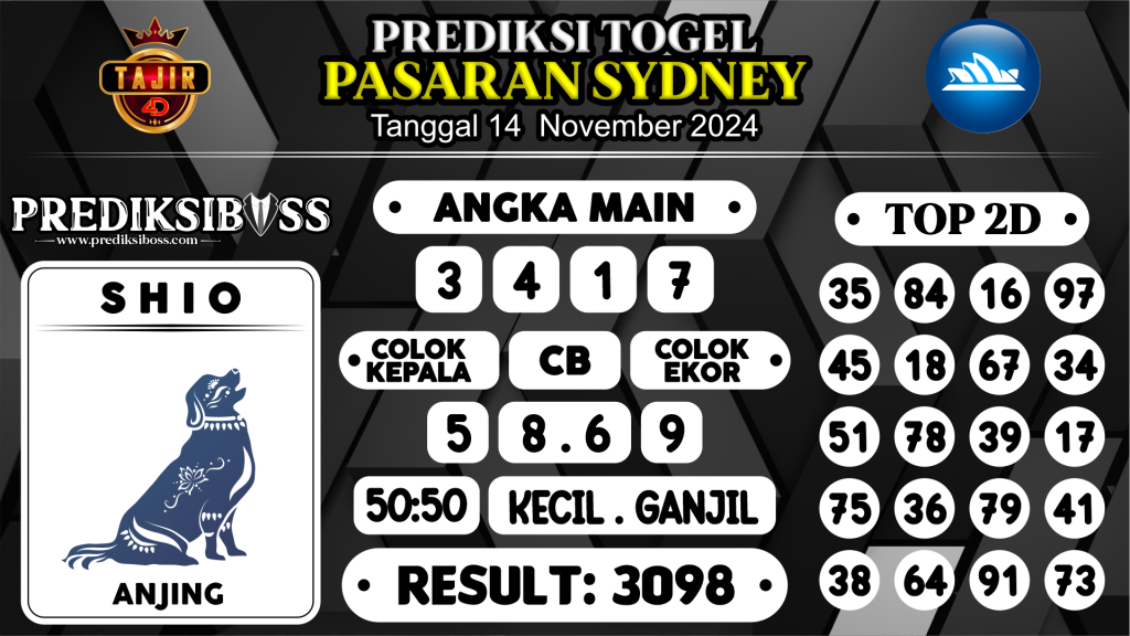 https://prediksibosstoto.com/prediksi-boss-togel-sidney-kamis-14-november-2024/