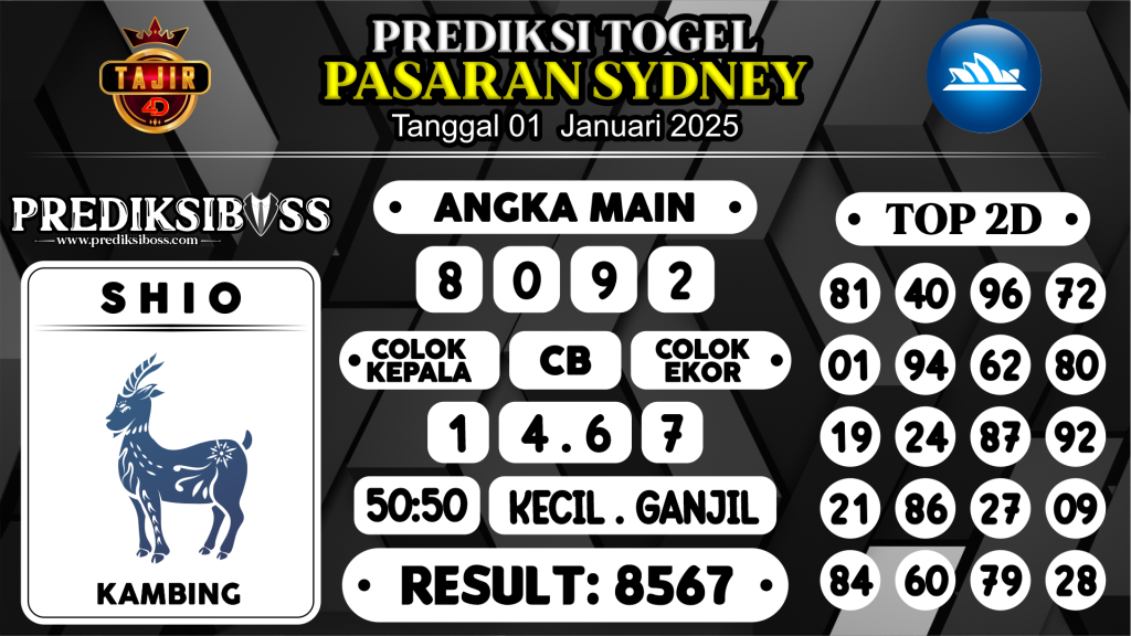 https://prediksibosstoto.com/prediksi-boss-togel-sidney-rabu-01-januari-2025/