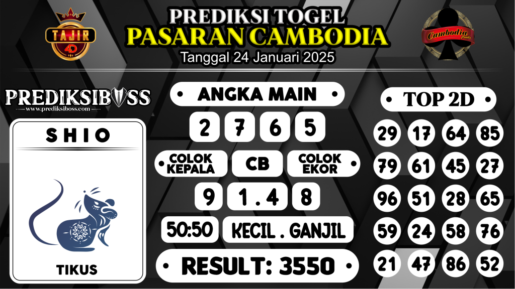 https://prediksibosstoto.com/prediksi-boss-togel-cambodia-jumat-24-januari-2025/