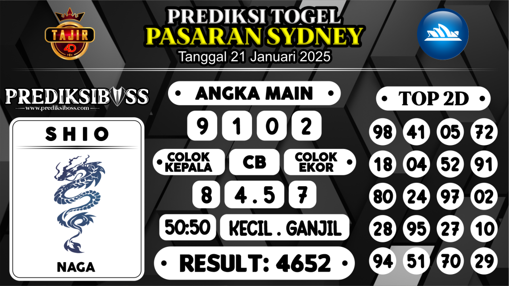 https://prediksibosstoto.com/prediksi-boss-togel-sidney-selasa-21-januari-2025/