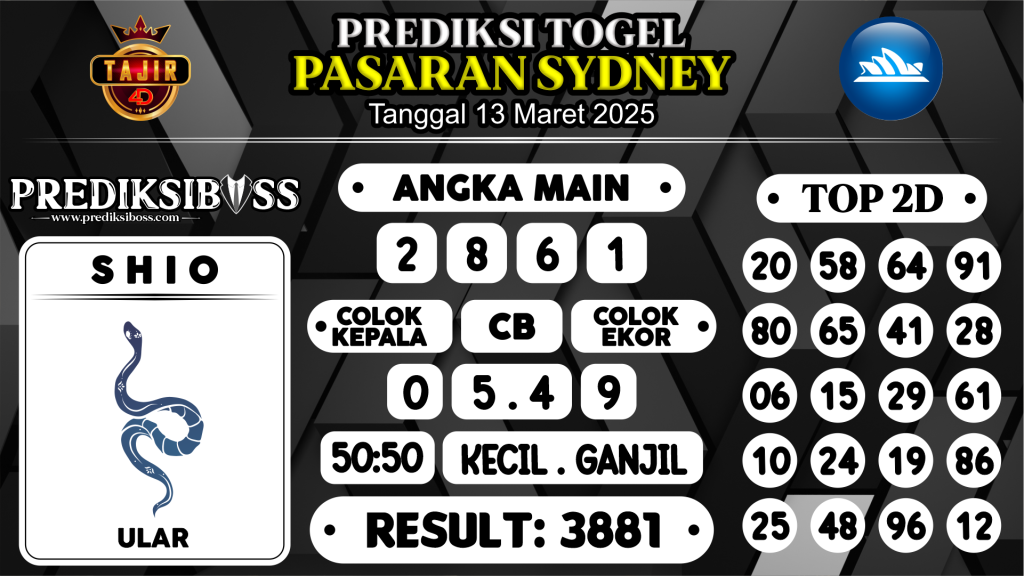 https://prediksibosstoto.com/prediksi-boss-togel-sidney-kamis-13-maret-2025/