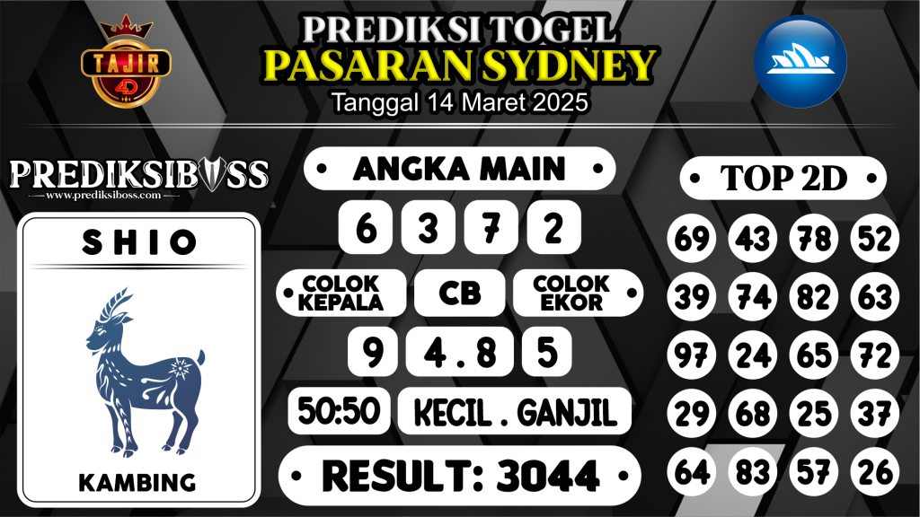 https://prediksibosstoto.com/prediksi-boss-togel-sidney-jumat-14-maret-2025/