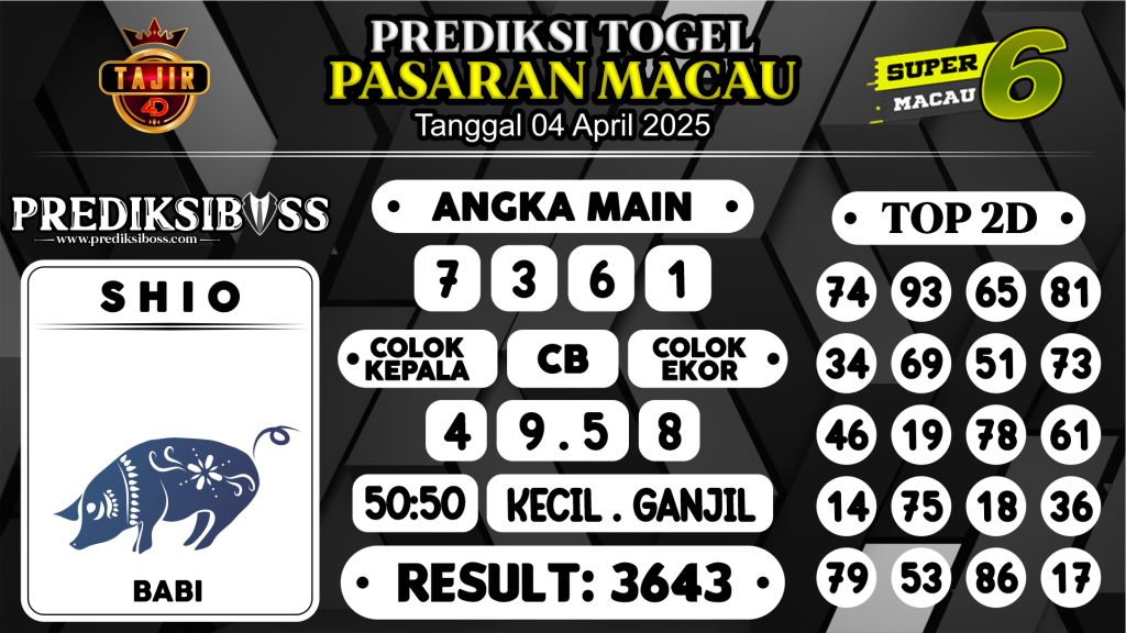 https://prediksibosstoto.com/prediksi-boss-togel-macau-jumat-04-april-2025/